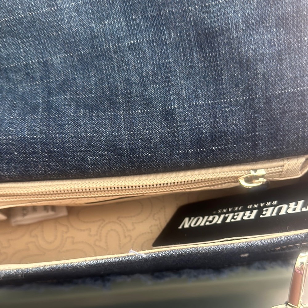 True Religion Denim Clutch with Gold Buckle - Picture 5 of 6